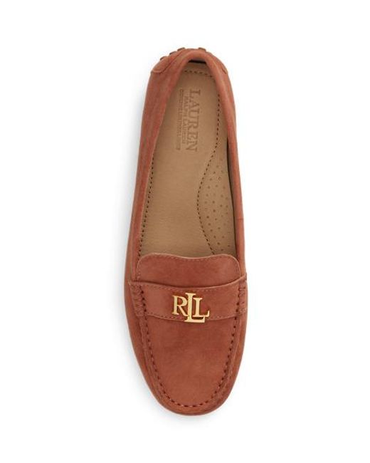 Ralph Lauren Brown Barnsbury Suede Loafer