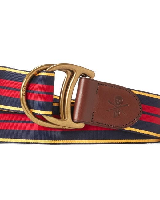 Polo Ralph Lauren Red Equestrian Grosgrain Belt for men
