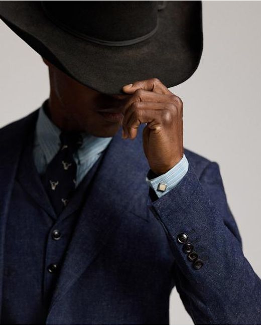 RRL Gray Denim Western Jacket for men