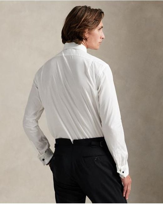 Polo Ralph Lauren Gray Classic Fit French Cuff Tuxedo Shirt for men