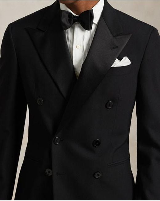 Polo Ralph Lauren Black Polo Tailored Barathea Tuxedo Jacket for men