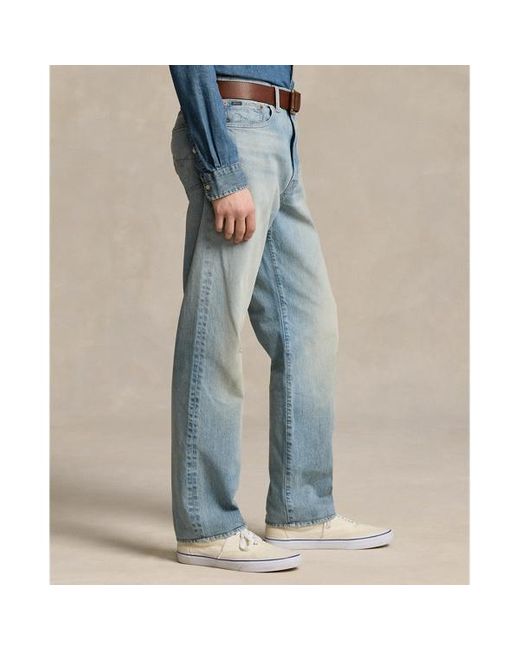 Jeans desgastados Heritage Straight Fit Polo Ralph Lauren de hombre de color Blue