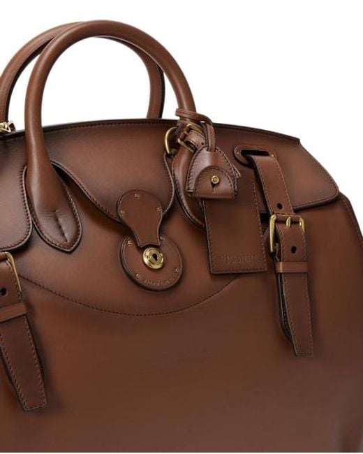 Ralph Lauren Brown Cooper Burnished Calfskin Duffel for men