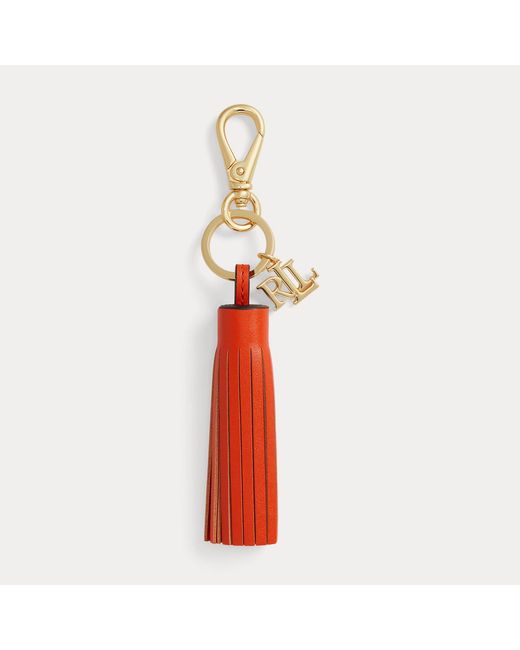 Ralph Lauren Red Logo & Leather Tassel Charm