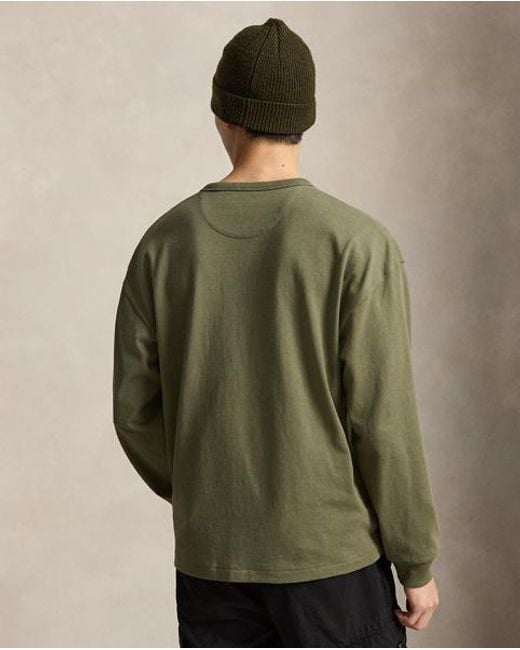 Polo Ralph Lauren Green Relaxed Fit Jersey Long-Sleeve T-Shirt for men
