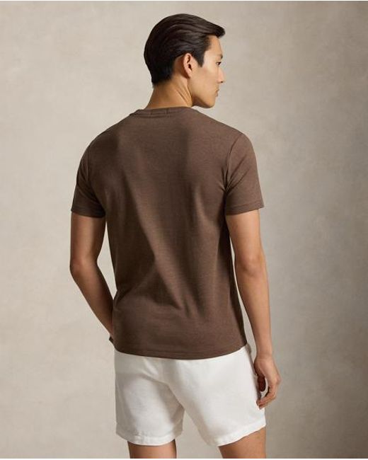 Polo Ralph Lauren Brown Custom Slim Fit Soft Cotton T-Shirt for men