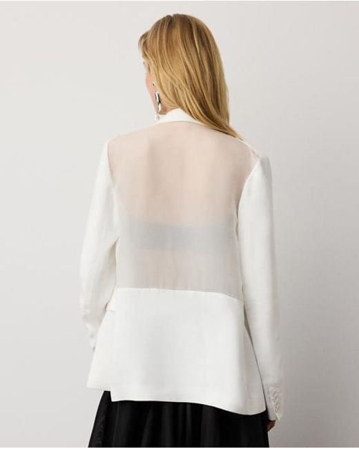 Ralph Lauren White Cosgrove Twill Jacket