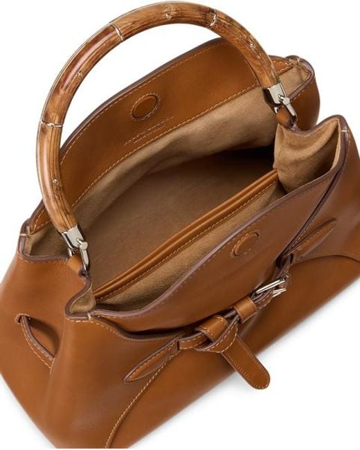Ralph Lauren Brown The Ralph Calfskin Top Handle