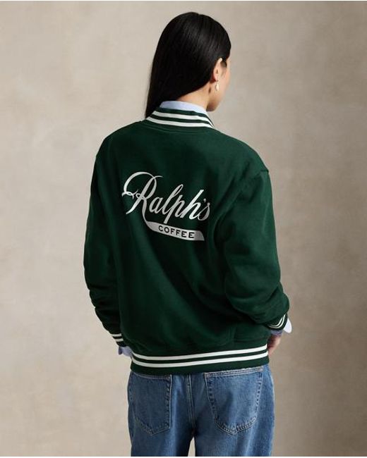 Polo Ralph Lauren Green Ralph Lauren's Coffee Baseball Jacket for men