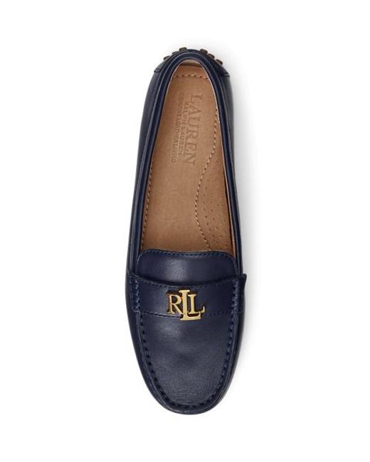 Ralph Lauren Blue Barnsbury Nappa Leather Driver
