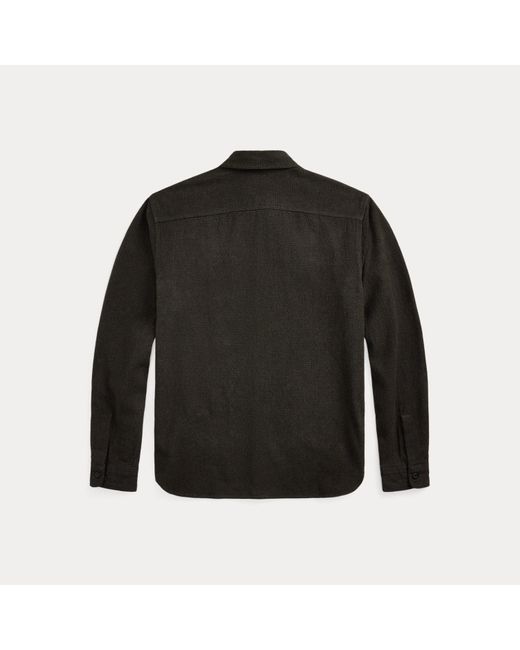 RRL Black Ralph Lauren Micro- Brushed Workshirt for men