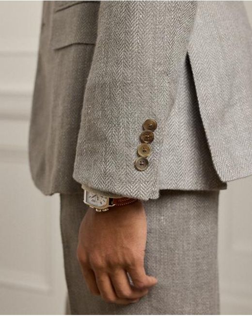 Ralph Lauren Kent Handgemaakt Visgraat Colbert in het Gray voor heren