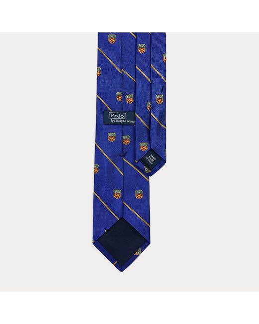 Cravatta Club in reps di seta a righe di Polo Ralph Lauren in Blue da Uomo