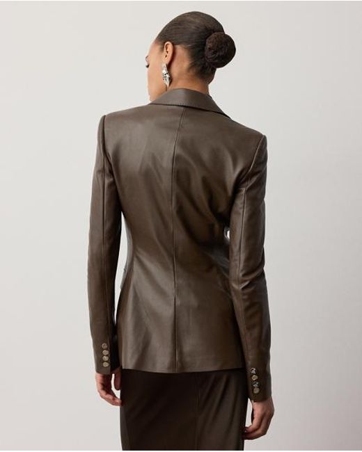 Ralph Lauren Brown Parker Lambskin Jacket