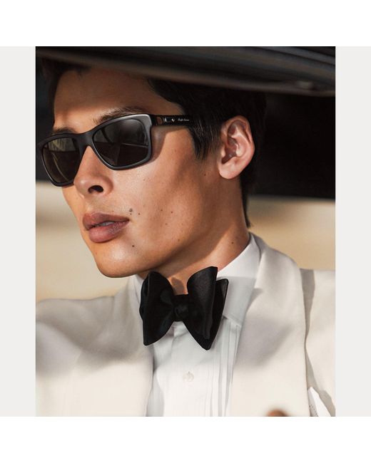Ralph Lauren Black Stirrup Classic Sunglasses for men