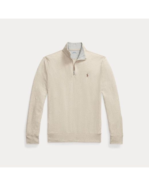 Polo Ralph Lauren White Luxury Jersey Quarter-zip Pullover for men