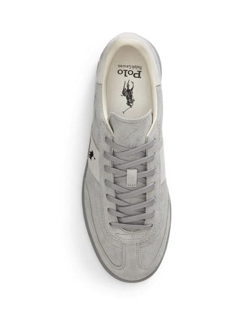Polo Ralph Lauren Bedford Suède Sneaker in het Gray voor heren