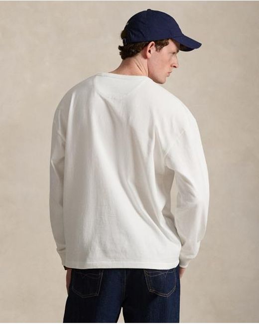 Polo Ralph Lauren White Relaxed Fit Jersey Long-Sleeve T-Shirt for men