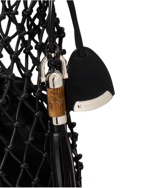 Ralph Lauren Black Macramé Tote