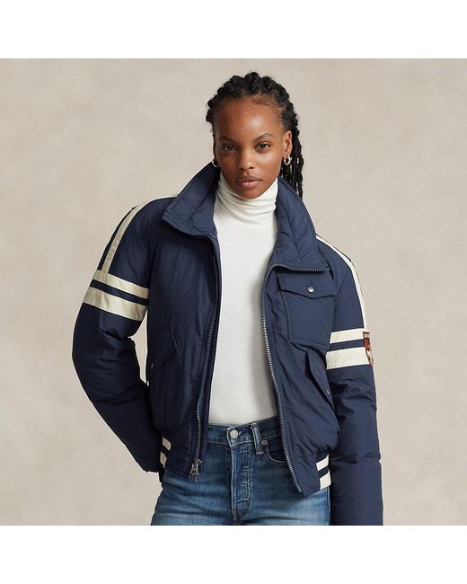 Polo Ralph Lauren Blue Water-repellent Down Flight Jacket