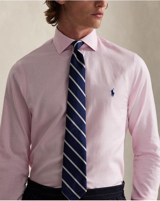 Polo Ralph Lauren Pink Slim Fit Poplin Shirt for men