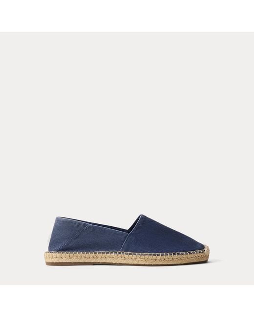 Polo Ralph Lauren Blue Cevio Washed Canvas Espadrille for men