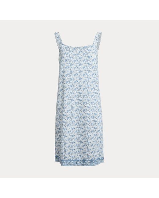 Camisón Paisley De Punto Jersey Ralph Lauren de color Blue