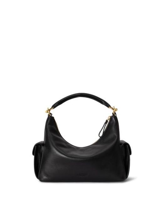 Ralph Lauren Black Nappa Leather Small Blaike Shoulder Bag