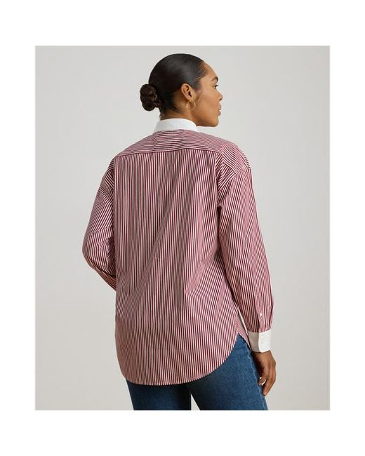 Ralph Lauren Red Ralph Lauren Striped Cotton Broadcloth Shirt