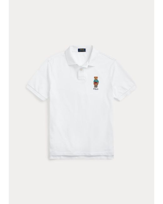 poeder Autorisatie band Polo Ralph Lauren Custom Slim Fit Polo-shirt Met Polo Bear in het Grijs  voor heren | Lyst NL