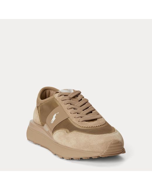 Polo Ralph Lauren Natural Train 89 Mesh-Suede Trainer