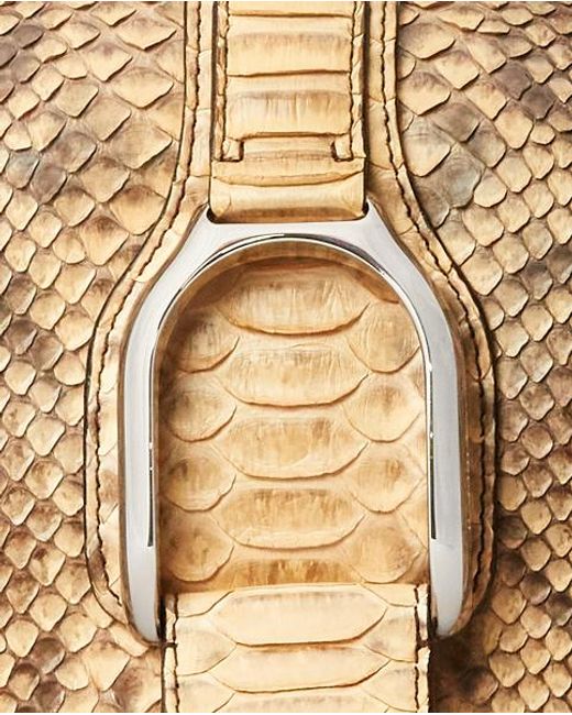Ralph Lauren Natural Schultertasche Welington Aus Pythonleder