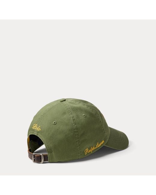Cappellino da baseball con pony triplo di Polo Ralph Lauren in Green da Uomo