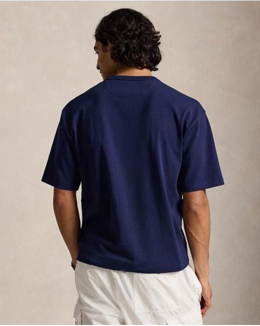 Ralph Lauren Blue Relaxed Fit Jersey Crewneck T-Shirt for men