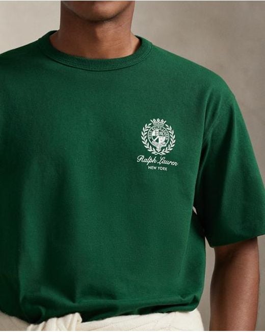 Polo Ralph Lauren Green Relaxed Fit Jersey Graphic T-Shirt for men