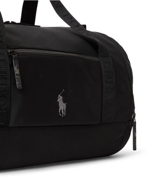 Polo Ralph Lauren Black Logo-Trim Duffel for men
