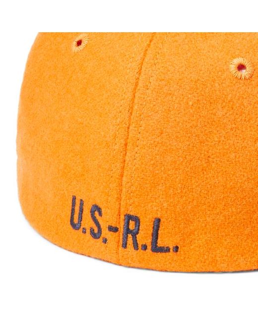 Polo Ralph Lauren Orange Wool-blend Fitted Ball Cap for men
