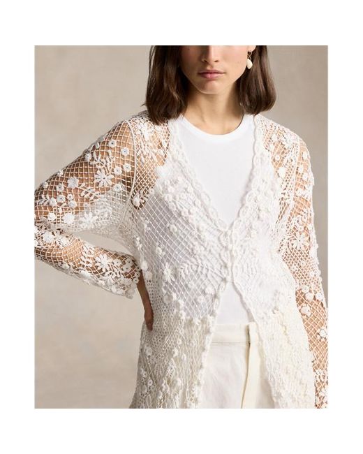 Polo Ralph Lauren Natural Lace Buttoned Duster