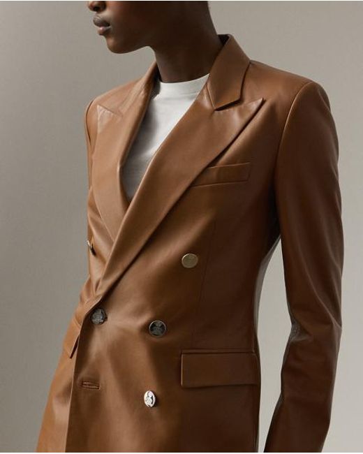 Ralph Lauren Brown Camden Lambskin Jacket
