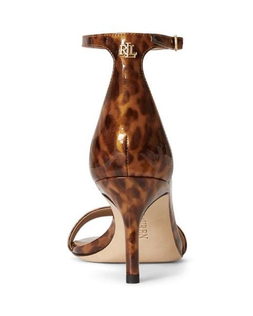 Ralph Lauren Brown Allie Mid-Heel Tortoiseshell Sandal