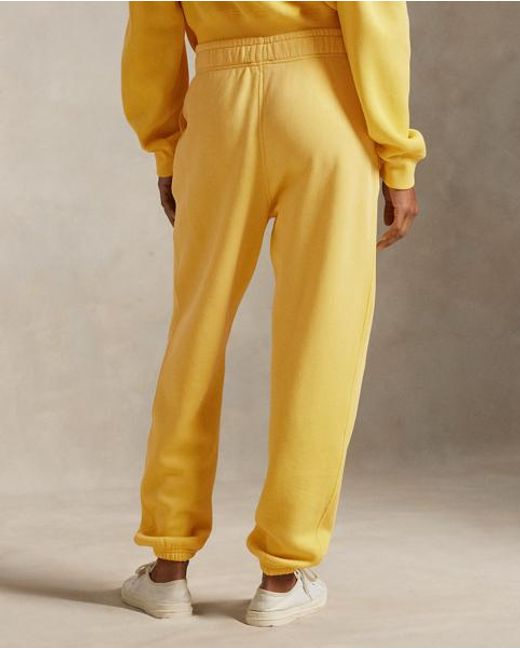 Pantalón De Chándal De Felpa Con Cordón Polo Ralph Lauren de color Yellow