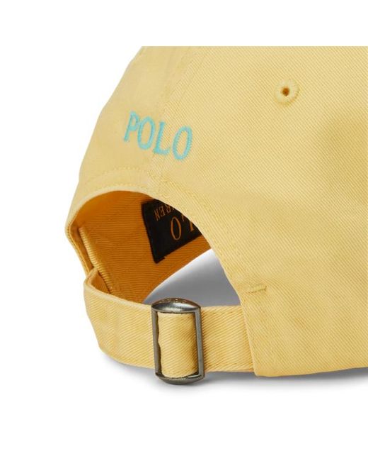 Polo Ralph Lauren Yellow Cotton Chino Ball Cap for men