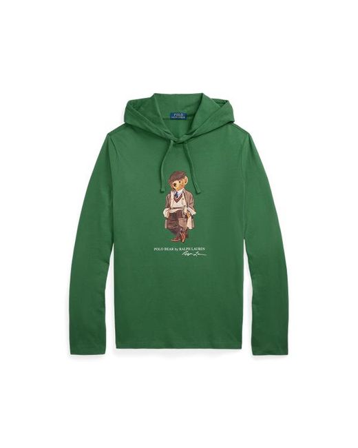 Polo Ralph Lauren Green Polo Bear Jersey Hooded T-Shirt for men