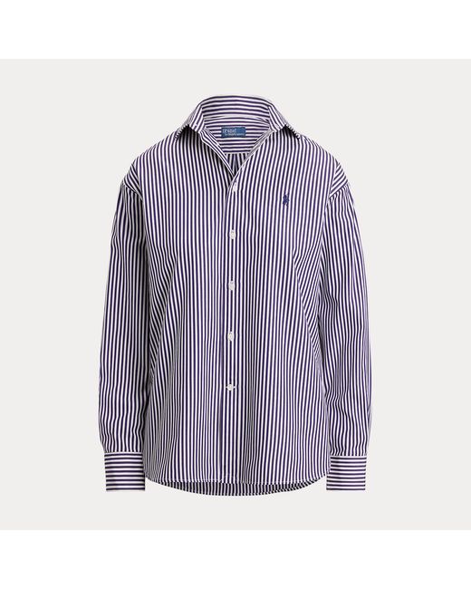 Polo Ralph Lauren Purple Relaxed Fit Striped Cotton Shirt