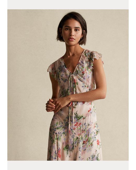Polo Ralph Lauren Kleid mit Schmetterlingsärmeln | Lyst DE
