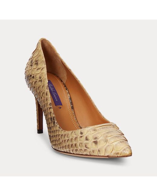 Ralph Lauren Ralph Lauren Armissa Python Pump in Metallic | Lyst