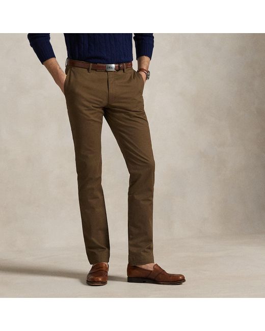 Polo Ralph Lauren Brown Greenwich Stretch Slim Fit Chino Trouser for men