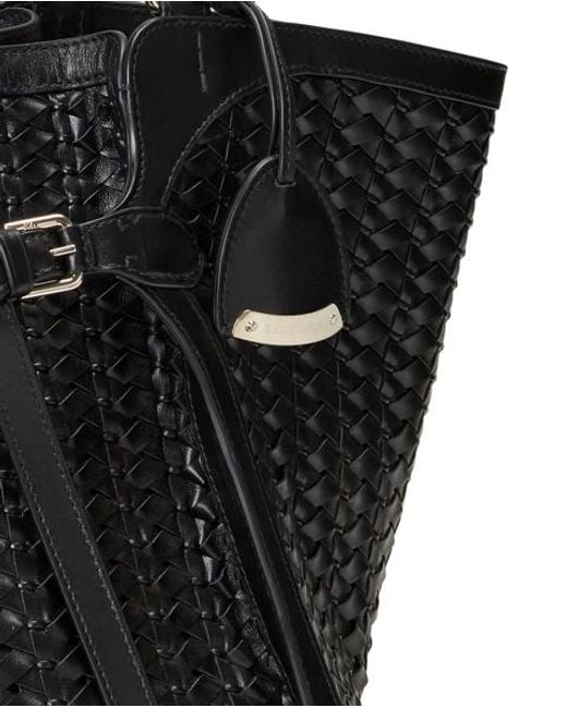 Ralph Lauren Red The Ralph Lauren Braided Leather Tote