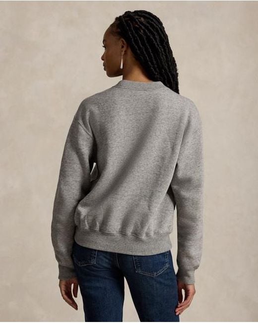 Polo Ralph Lauren Gray Polo Bear Fleece Crewneck