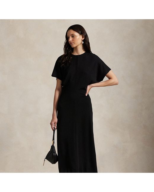 Polo Ralph Lauren Black Wool-Blend Dolman Dress